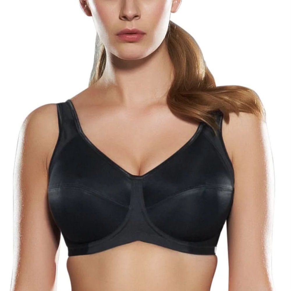 Freya‎ Active AA4002 Black Underwire High Impact Sports Bra Non Padded Size 30D